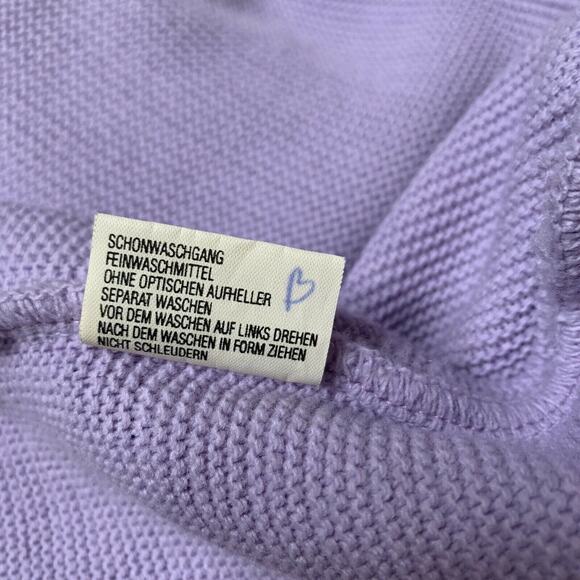 Attention knit Purple sweater Textured Long Sleeve Sz 42 vintage - Picture 7 of 9